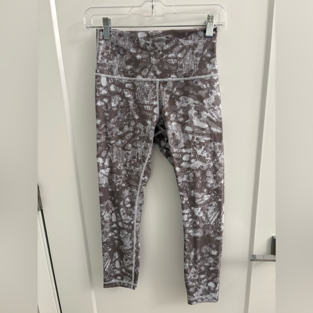 Lululemon Wunder Under High Rise Leggings Jacquard Starlight Grey Fog Size 6 - Picture 5 of 12